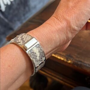 Henri Bendel Silver and Gray Bracelet
